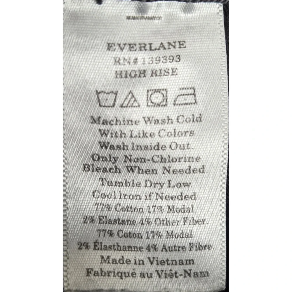 Everlane Womens 25 Tall Charcoal Gray High Rise Skinny Jeans‎ Denim RN139393